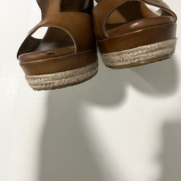 Jimmy Choo Cognac Sandal Wedges 41 - Picture 3 of 8